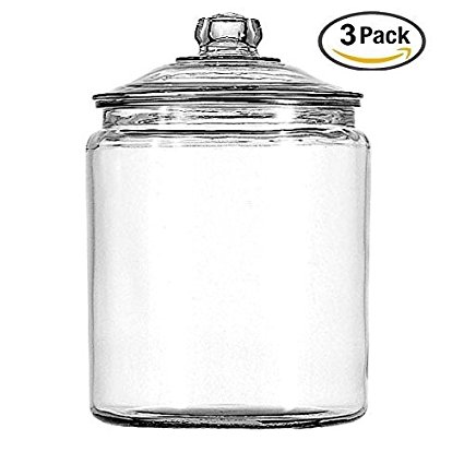 Anchor Hocking 2-Gallon Heritage Hill Canister Jar SET of 3