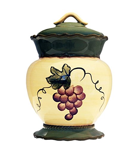 Tuscany Garden Collection, Ceramic Grape Cookie Jar, 84076 by ACK