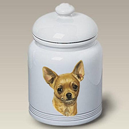 Chihuahua (Smooth Hair - Tan): Ceramic Treat Jar 10