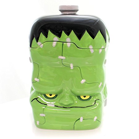 Buton and Burton Halloween Decor Ceramic Frankenstein Monster Cookie Jar