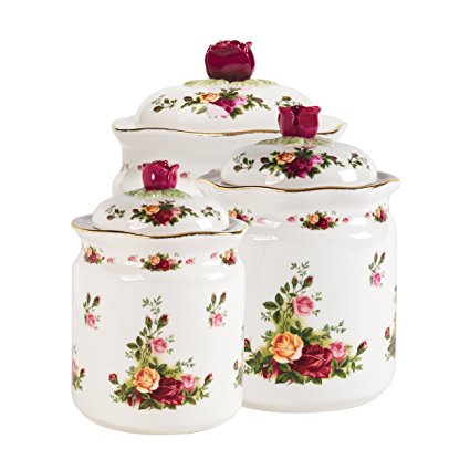 Royal Albert 28839007 Old Country Roses Canisters, Set of 3