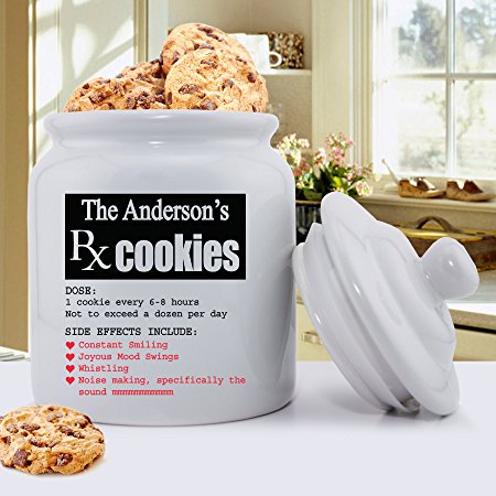 Personalized Ceramic Cookie Jar - Personalized Cookie Jar - Custom Cookie Jar - RX Smiles