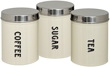 Maturi Tea Coffee Sugar Storage Canisters, Set of 3