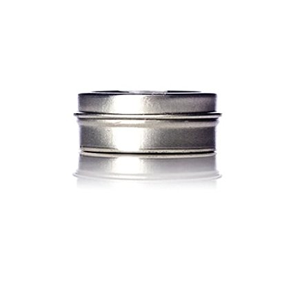 Silver Round Steel Tin with Friction Lid - .25oz / 7ml (100)