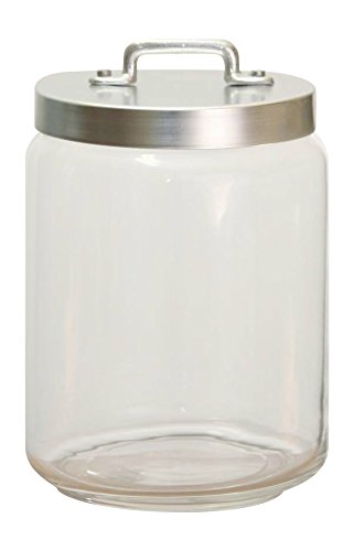 Ottinetti Glass Jar with Brushed Aluminum Lid, 2-Liter