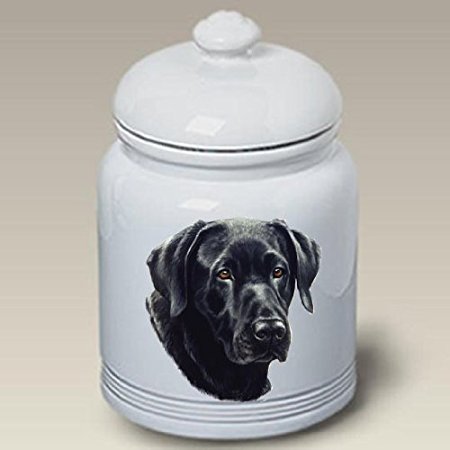 Labrador Retriever (Black): Ceramic Treat Jar 10 High #45001 by Best of Breed