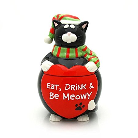 Our Name is Mud Christmas Cat Jar by Enesco
