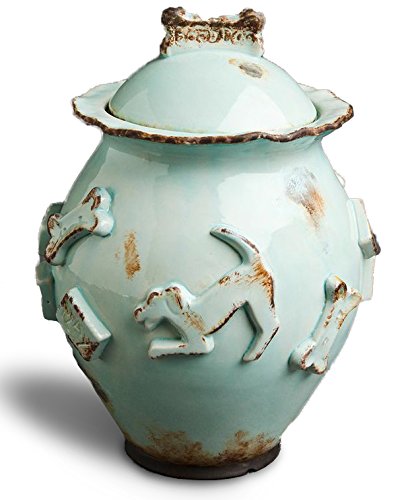 Carmel Ceramica PDJB3003 Baby Blue Dog Treat Jar