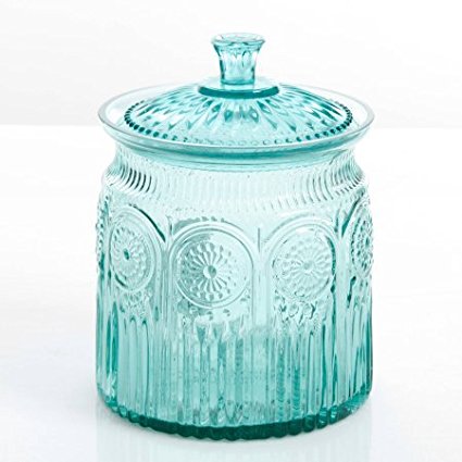 The Pioneer Woman Adeline Glass Cookie Jar - Turquoise