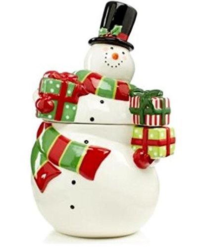 Certified International Christmas Presents Snowman Cookie Jar