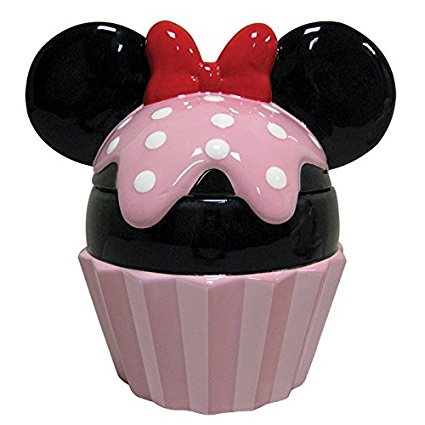 Westland Giftware Minnie Cupcake Ceramic Cookie Jar, Multicolor