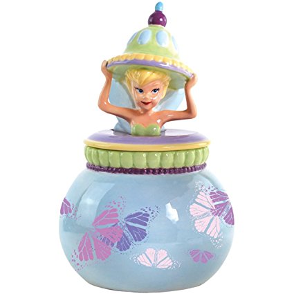 Westland Giftware Ceramic Disney Tinker Bell Fairy Dust Cookie Jar, 10.5-Inch