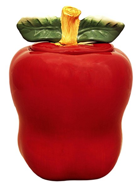 Red Apple Kitchen Decor Cookie Jar Canister