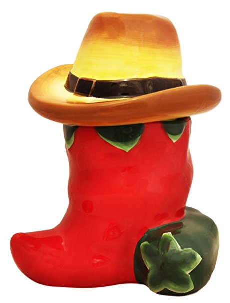 Western Red and Green Chili Pepper Cookie Jar