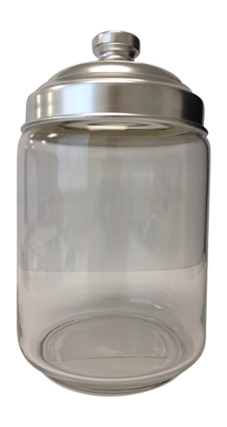 Ottinetti Biscotti Cookie Glass Jar with Aluminum Lid, 2 L