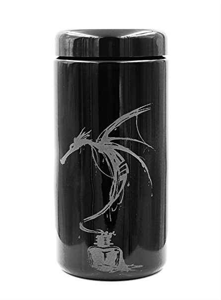 MIRON Violettglas Ultraviolet Storage Container, Airtight Smell Proof Screw Top Jar (1 Liter): Ink Dragon