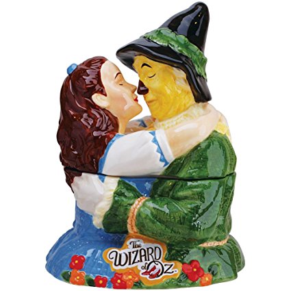Wizard Of Oz Dorothy and Scarecrow Ceramic Miss You Most Moment Cookie Jar