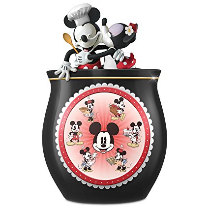 Disney Mickey Mouse And Minnie Mouse Ceramic Cookie Jar with Vintage Disney Art by The Bradford Exchange