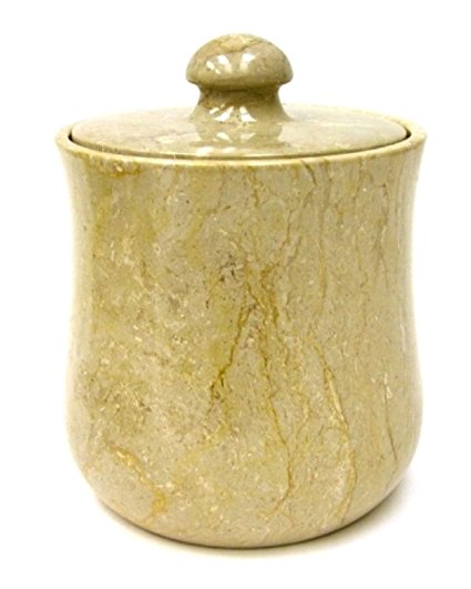 Nature Home Decor JRMD479SB Sahara Beige Marble 9-inch Tall Kitchen Canister / Cookie Jar