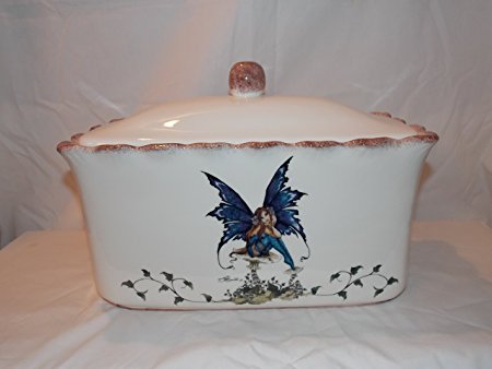 Retired Collectible Amy Brown Fairy Collection Bread Storage Box Container
