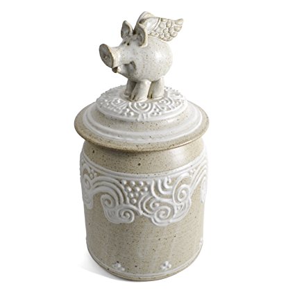 The Potters, LTD Flying Pig Cookie Jar, Stony