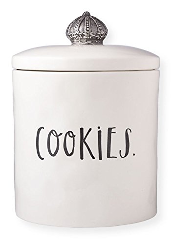 Rae Dunn Magenta Crown Cookie Canister - Stem Print Lettering