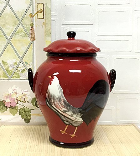 Tuscany Roamer Rooster Hand Painted Ceramic Cookie Jar, 86776 by ACK