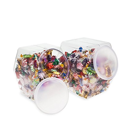 Source One 12 Pack Clear Candy Bins with Lids1.6 Gallon - Full Case