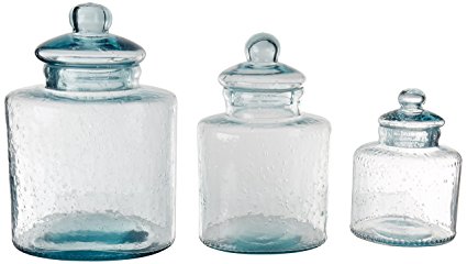 IMAX 73217-3 Cyprus Glass Canister, Set of 3