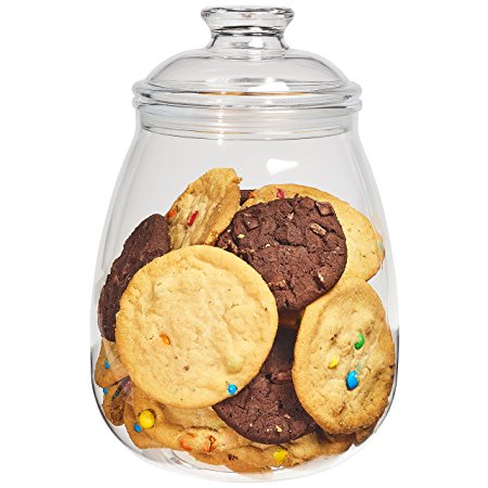 Cookie Jar with Lid, Airtight Clear Plastic Eggplant Shaped in Premium Acrylic
